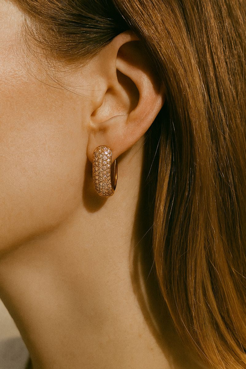 Diamond Solitaire Hoops