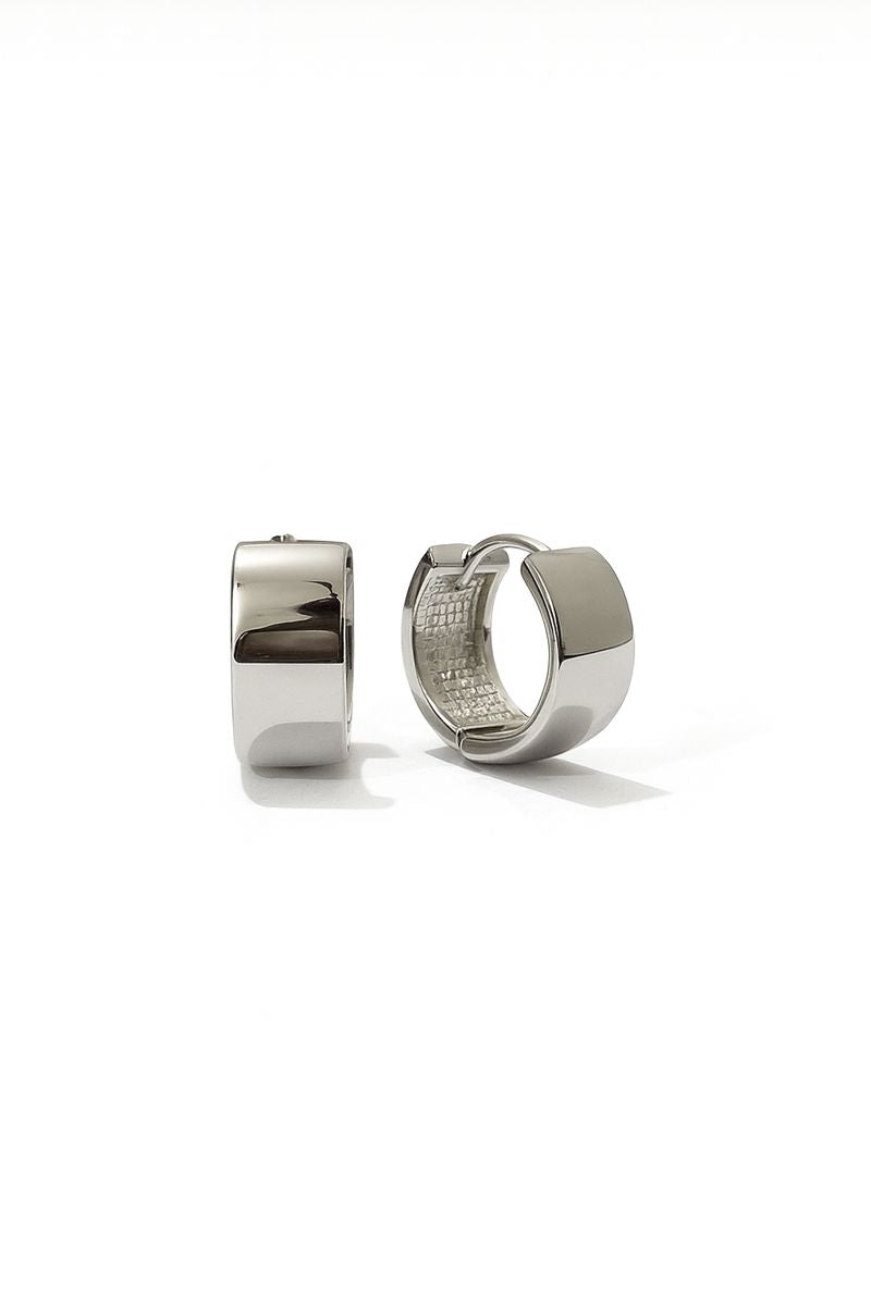 Silver Orbit Hoops