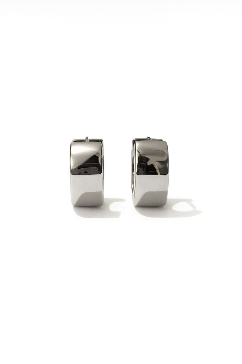 Silver Orbit Hoops