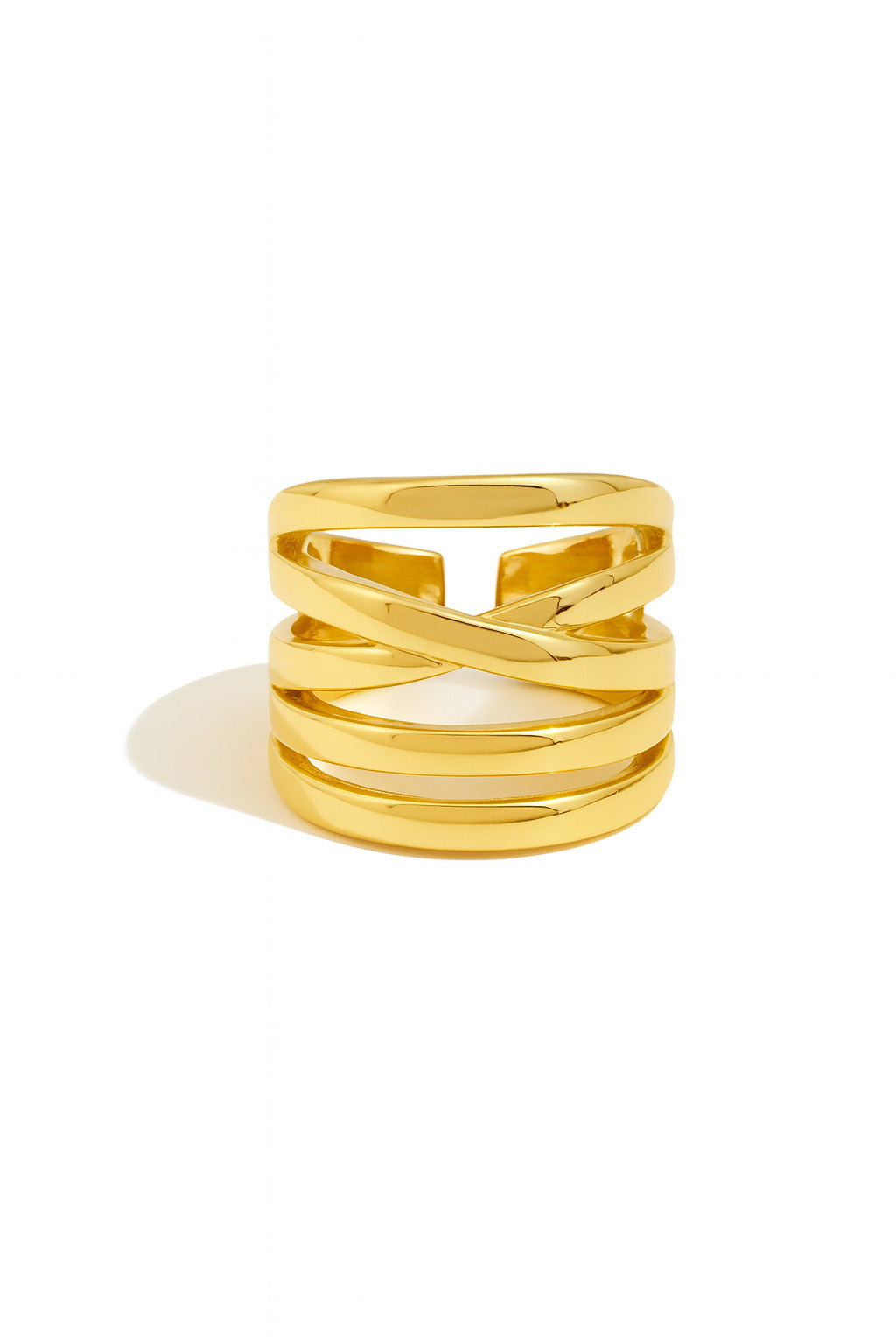 Multi-Row Gold Ring