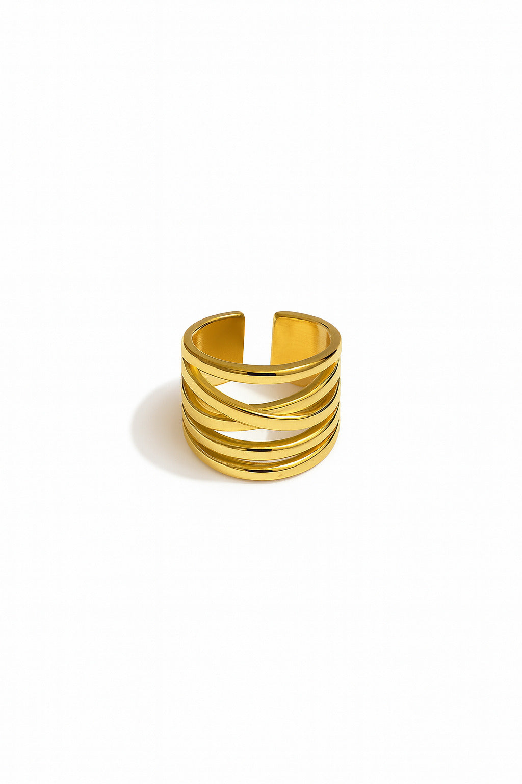 Multi-Row Gold Ring
