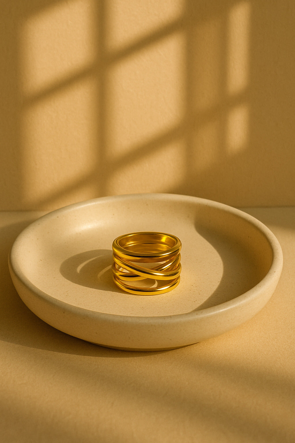 Multi-Row Gold Ring