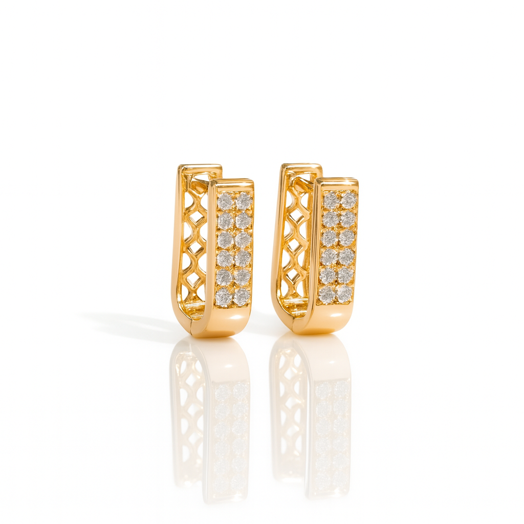 Gold Embellished Hoop Earrings