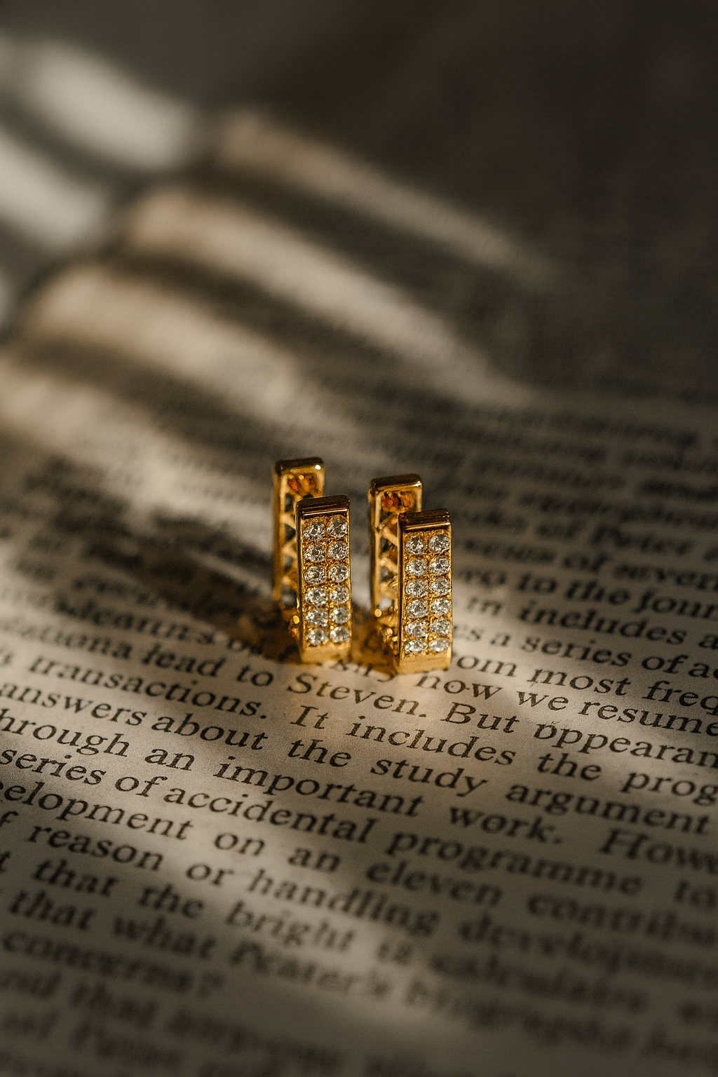 Gold Embellished Hoop Earrings