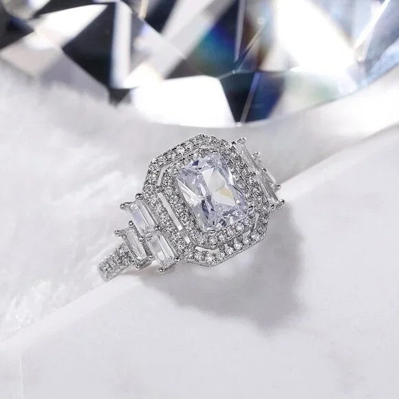 CZ Princess Cut Ring