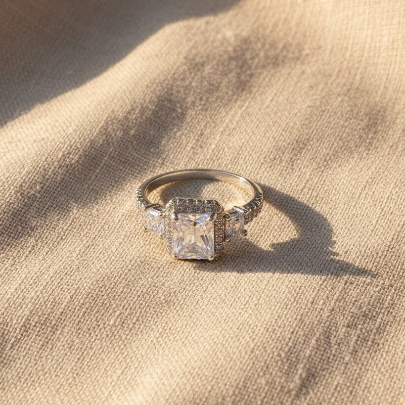 CZ Princess Cut Ring