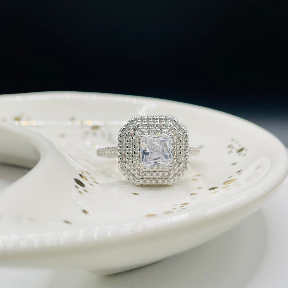 Double Halo Princess Ring