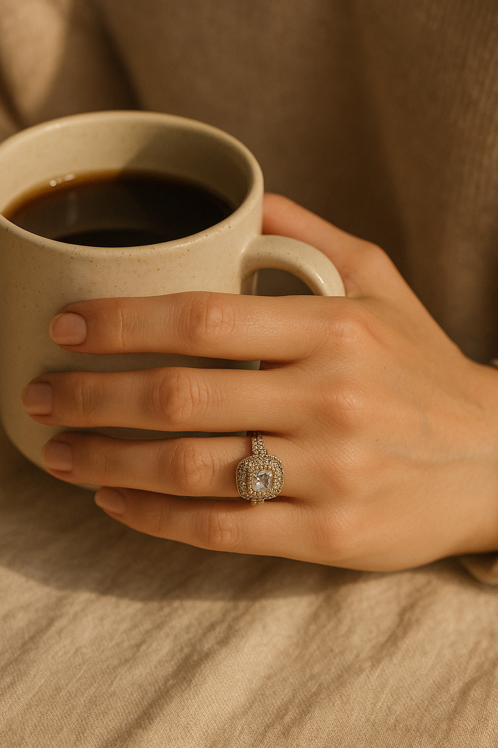 Double Halo Princess Ring