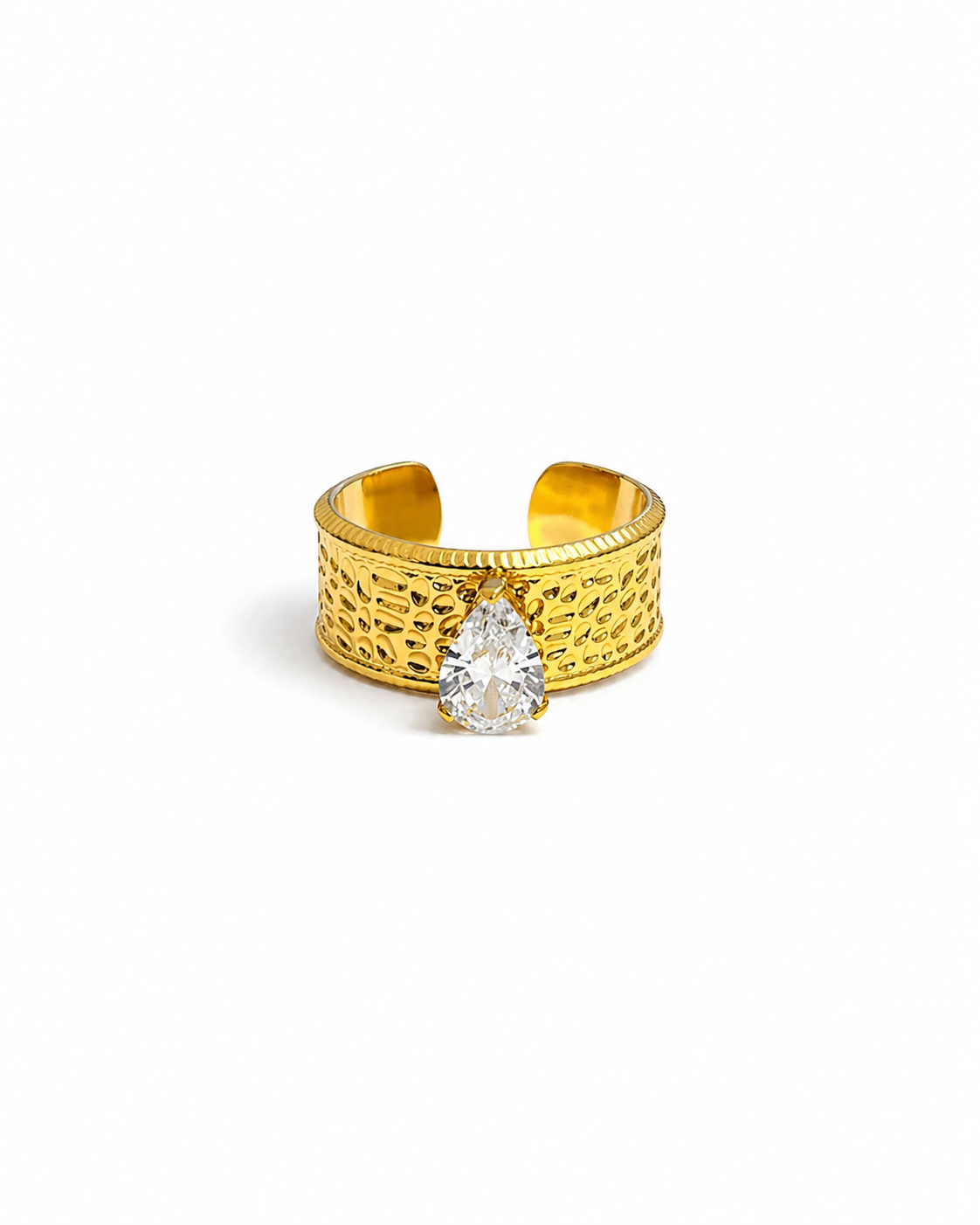 Aurora Teardrop Statement Ring