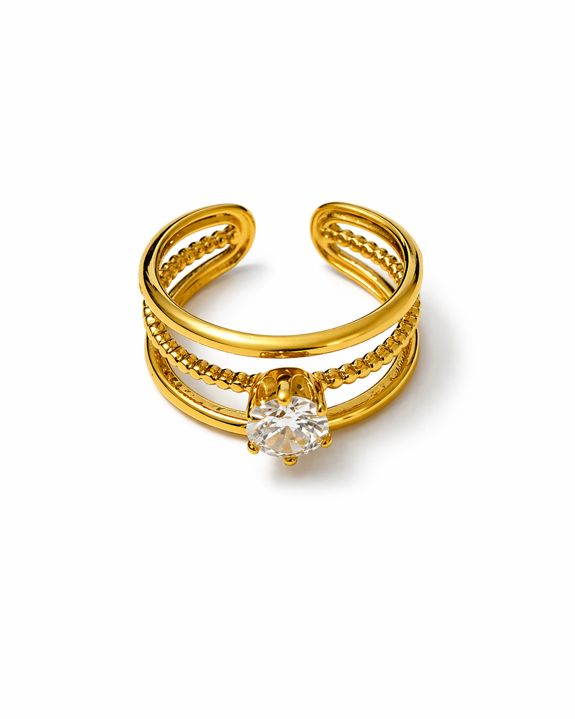 Celeste Trio Band Crystal Ring