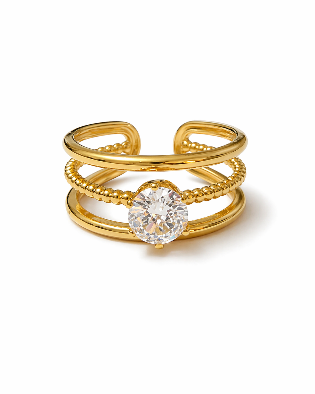 Celeste Trio Band Crystal Ring