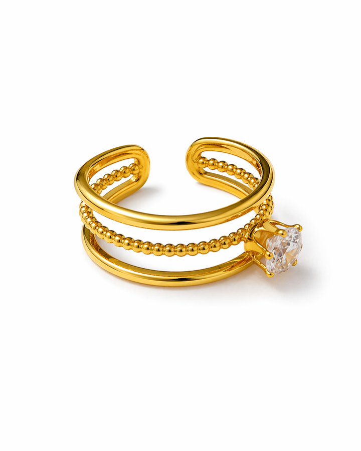 Celeste Trio Band Crystal Ring
