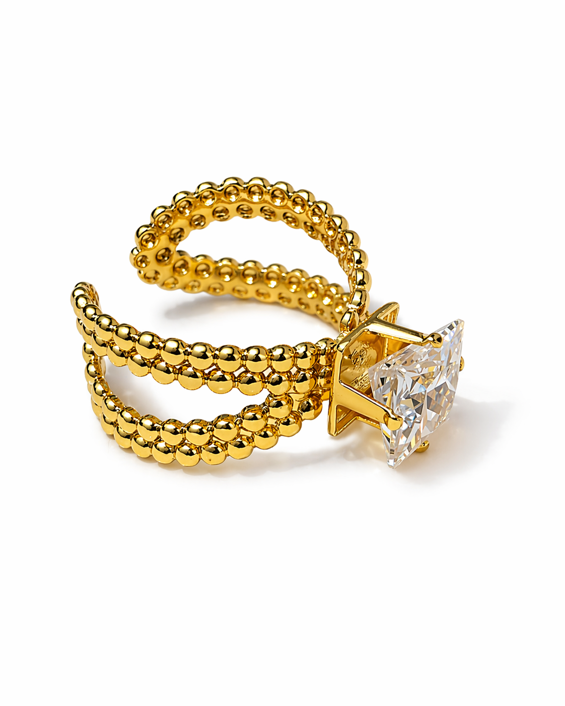 Luxe Bow Crystal Statement Ring