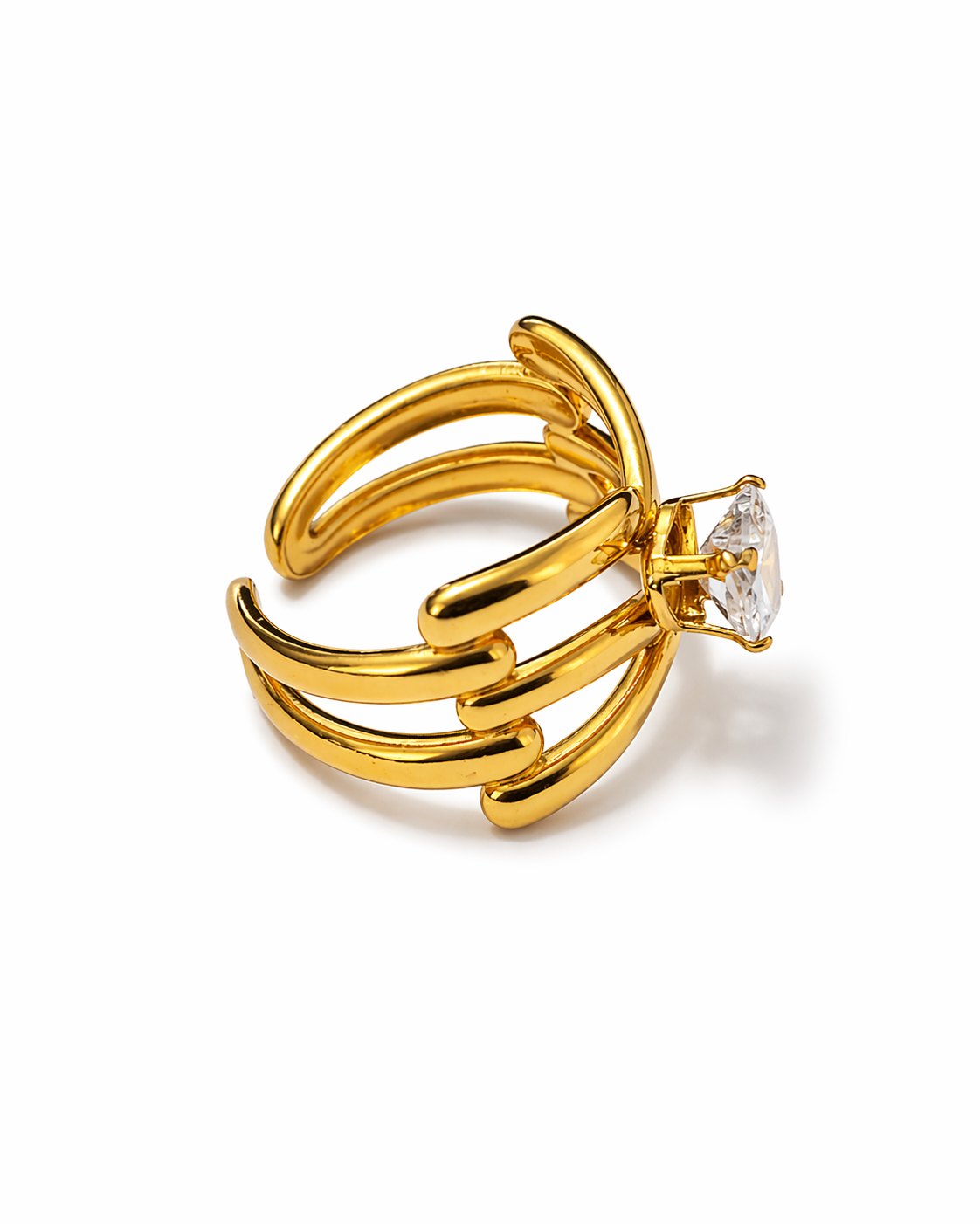Eterna Heart Crystal Layered Ring
