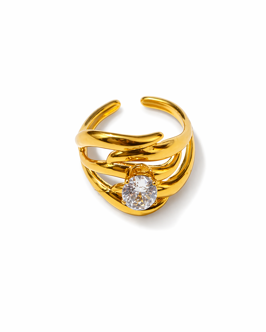 Veloura Heart Crystal Statement Ring