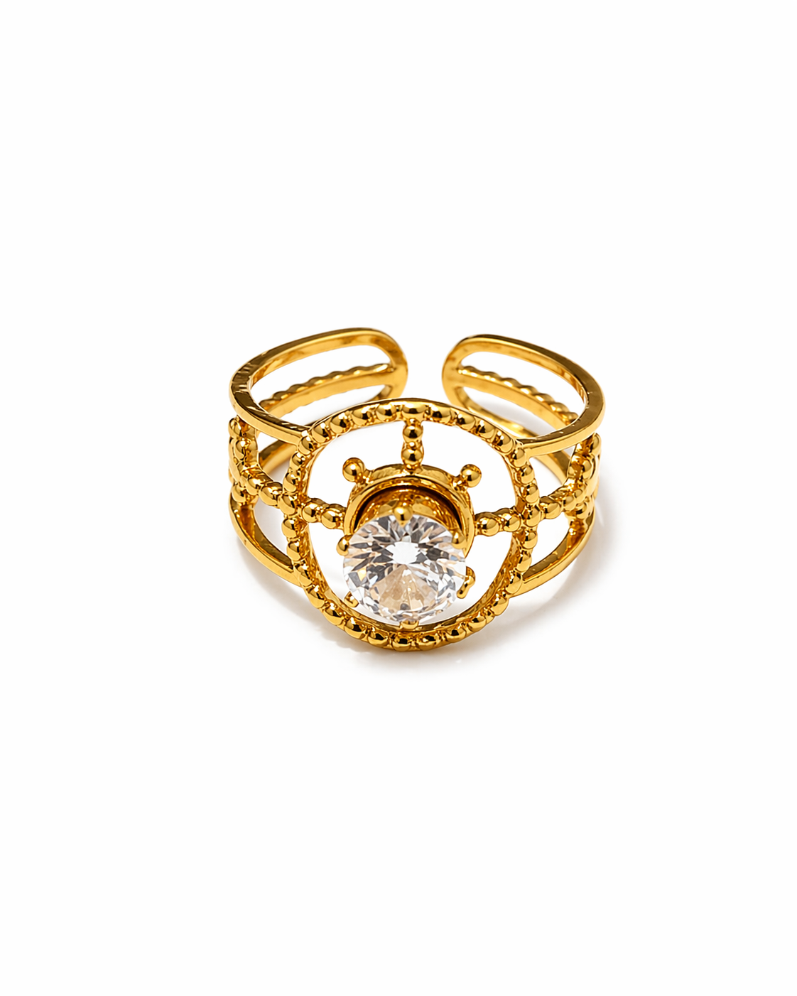 Celestia Halo Crystal Statement Ring