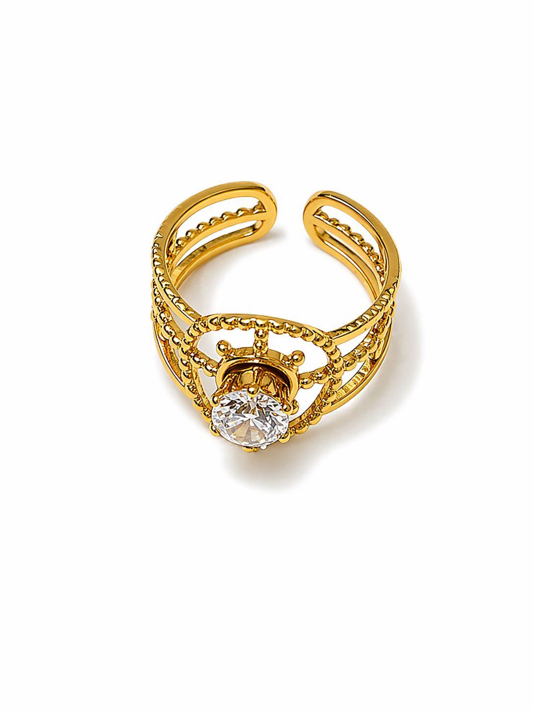 Celestia Halo Crystal Statement Ring