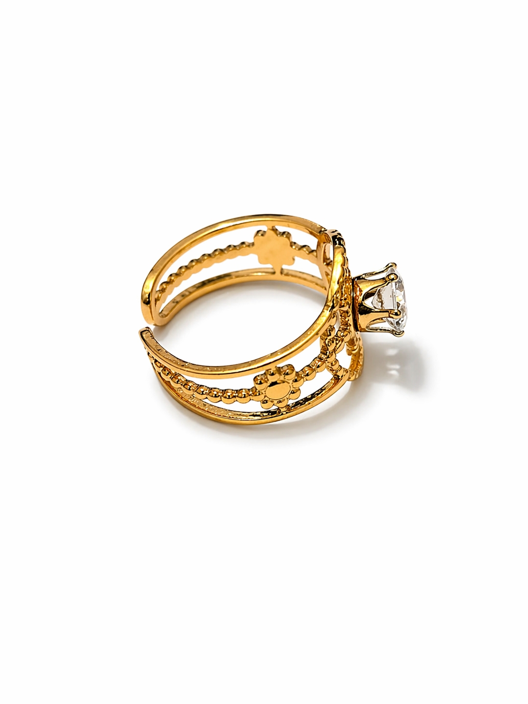Celestia Halo Crystal Statement Ring