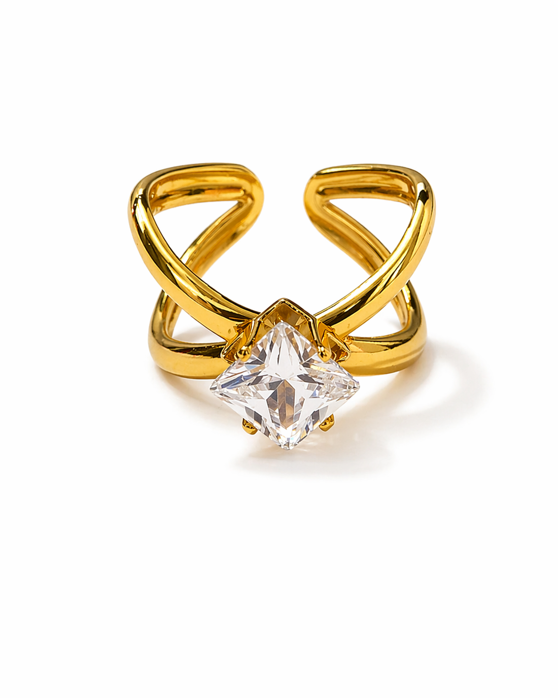 Stella Princess Crystal Crossover Ring