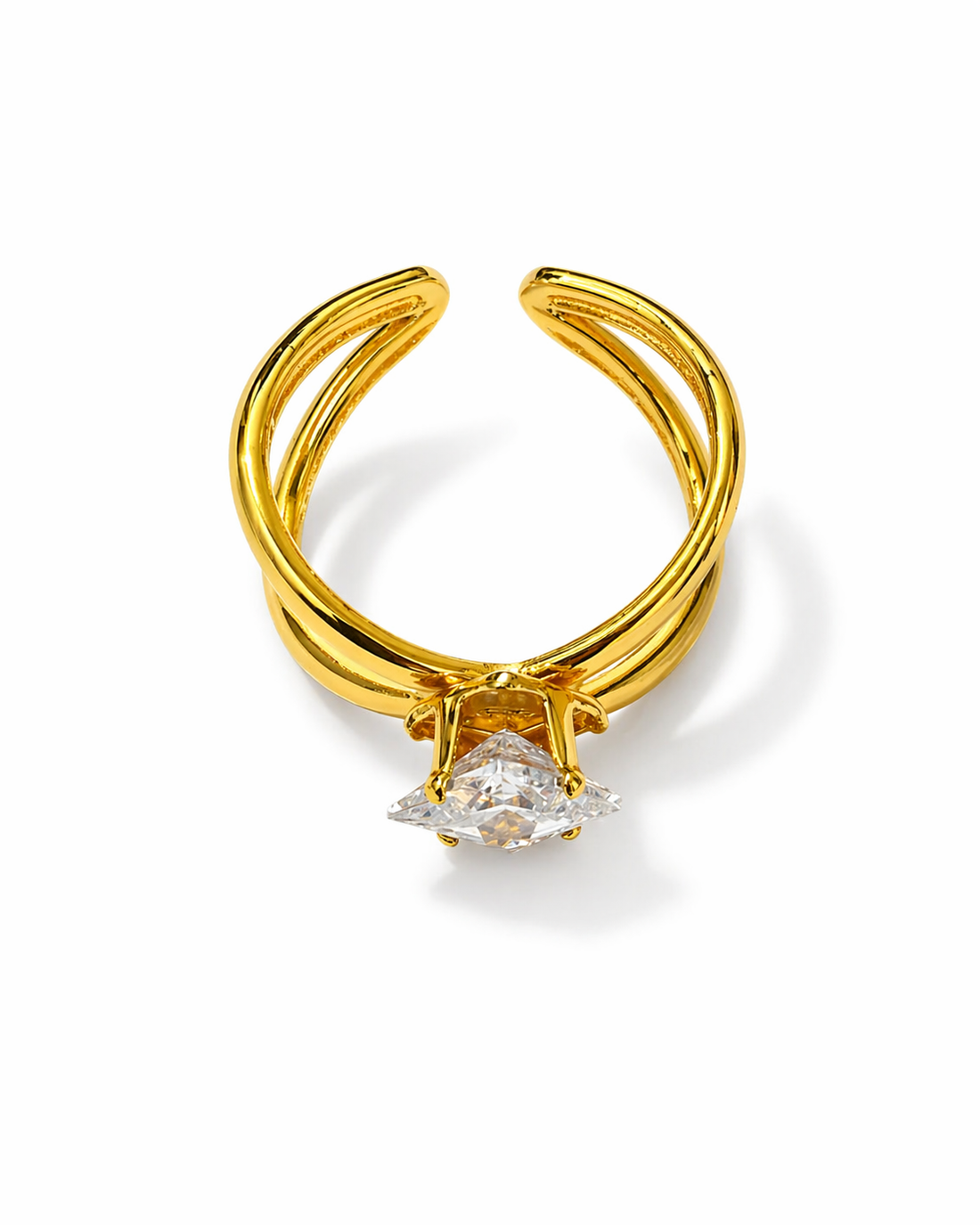 Stella Princess Crystal Crossover Ring