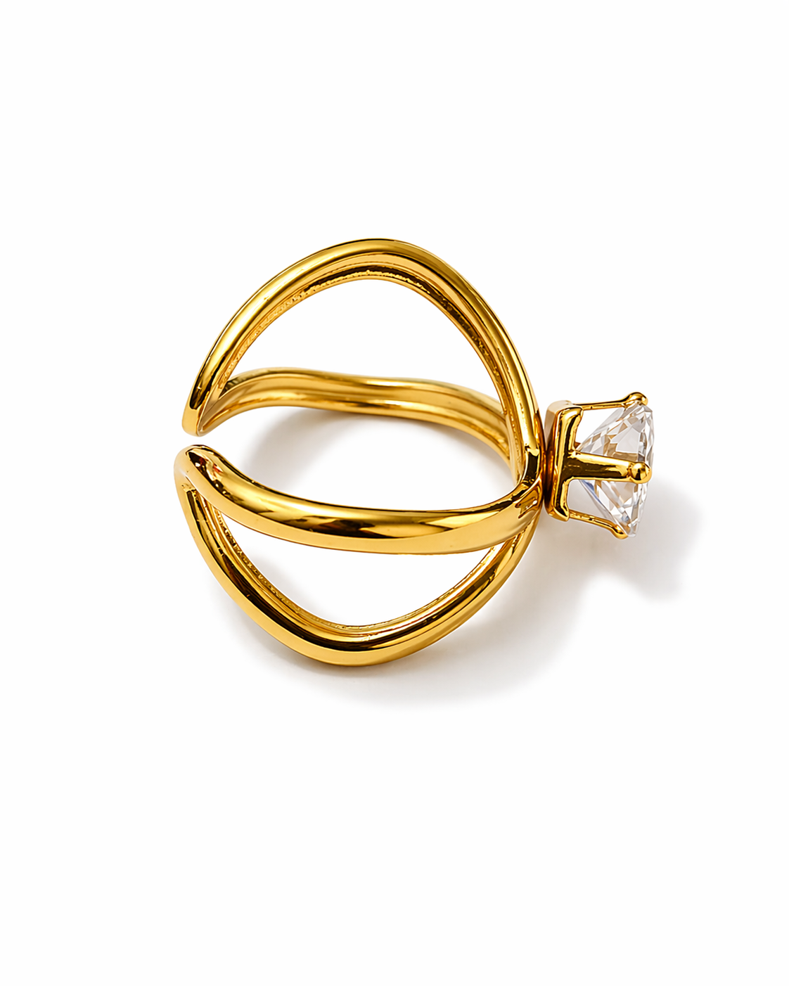 Stella Princess Crystal Crossover Ring