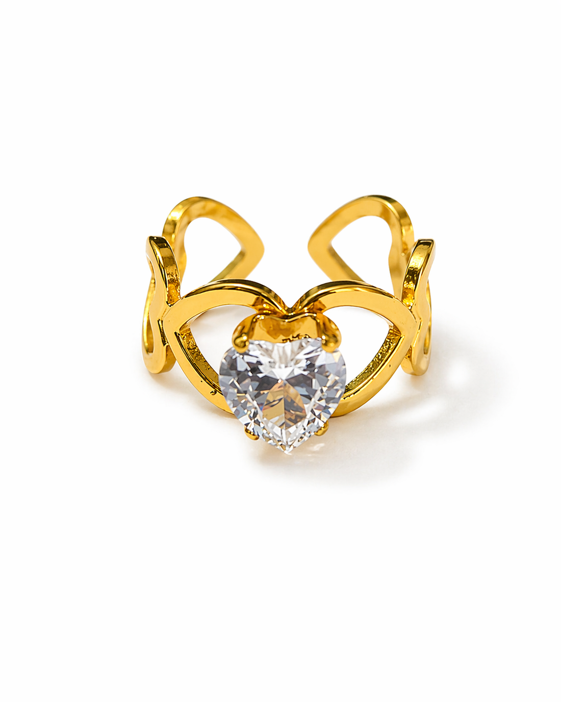Amora Heart Crystal Infinity Ring