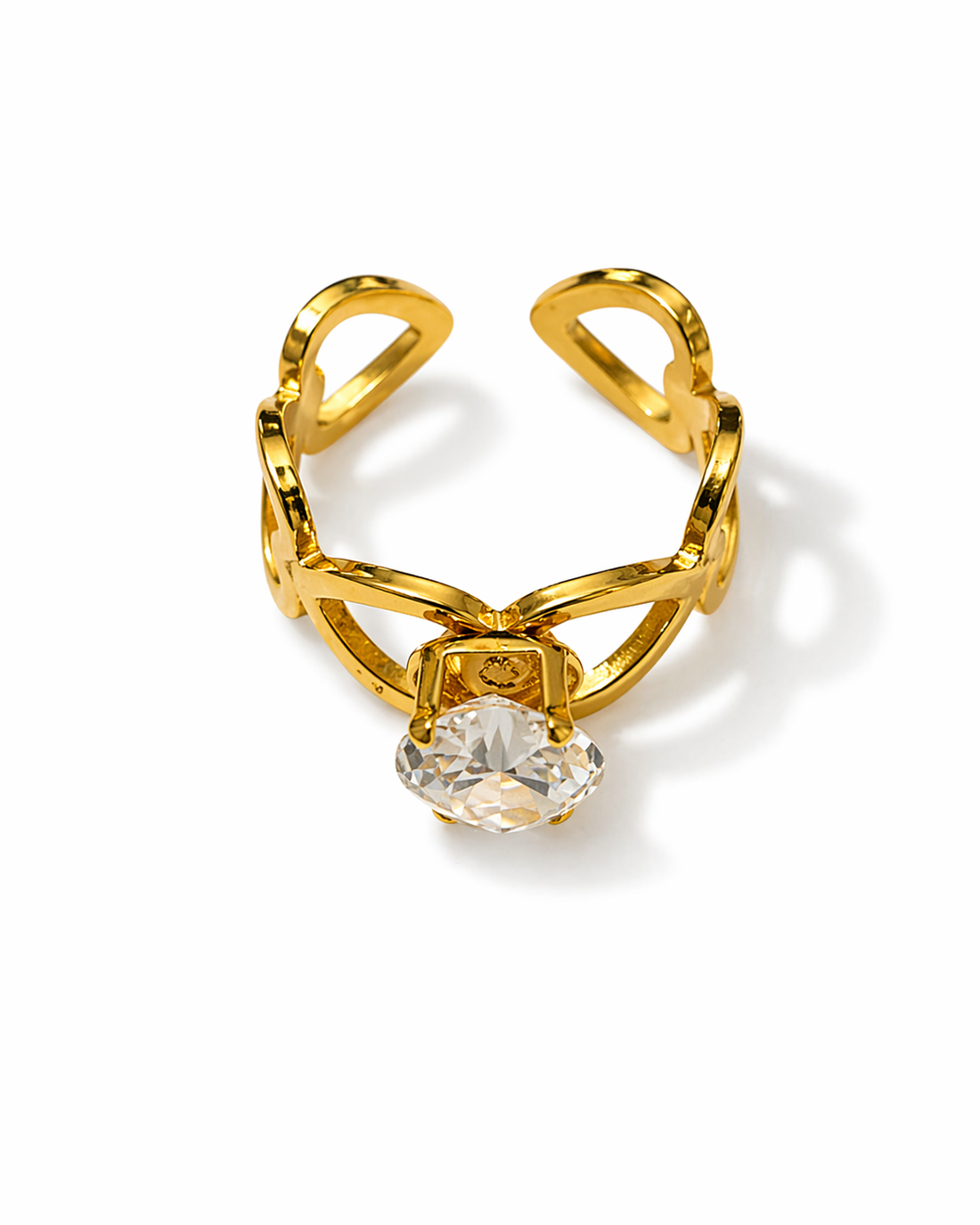Amora Heart Crystal Infinity Ring