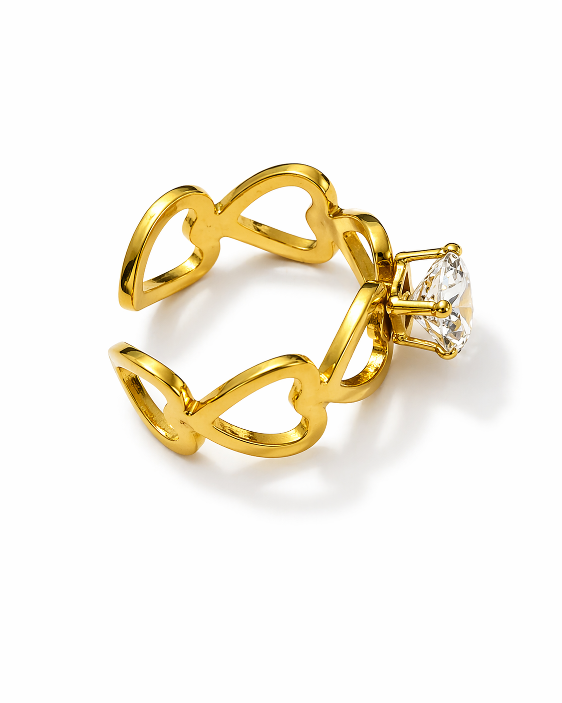 Amora Heart Crystal Infinity Ring