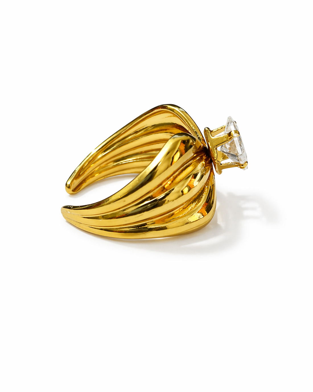 Luxe Bow Princess Crystal Statement Ring