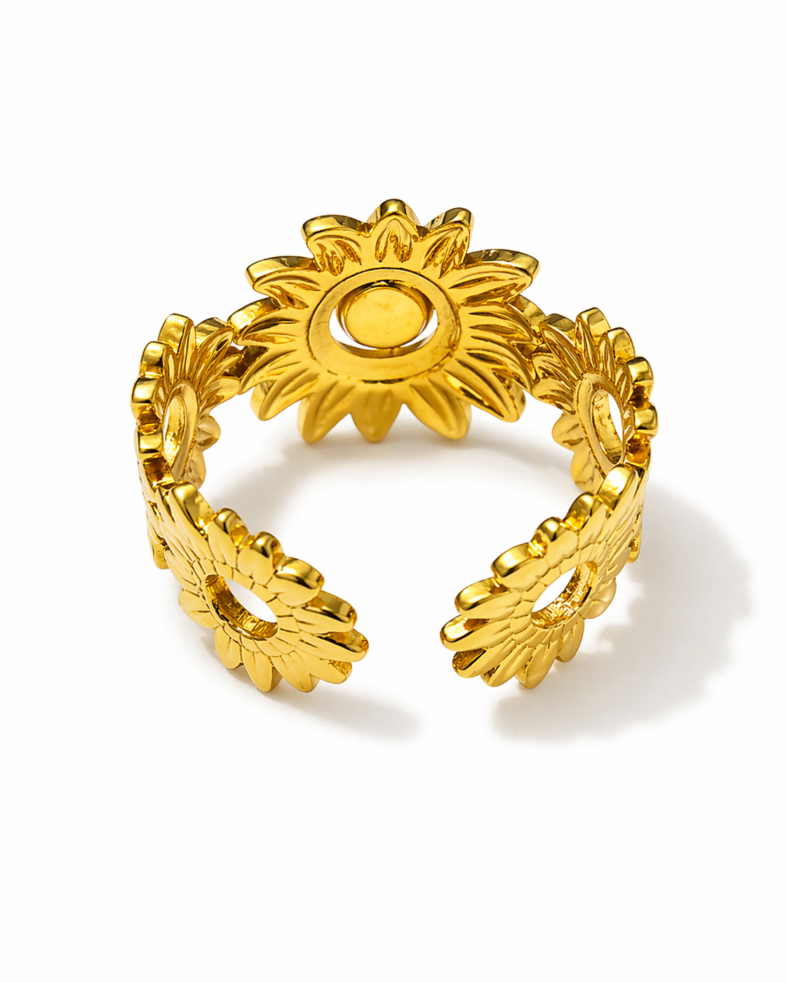 Florielle Sunflower Crystal Statement Ring