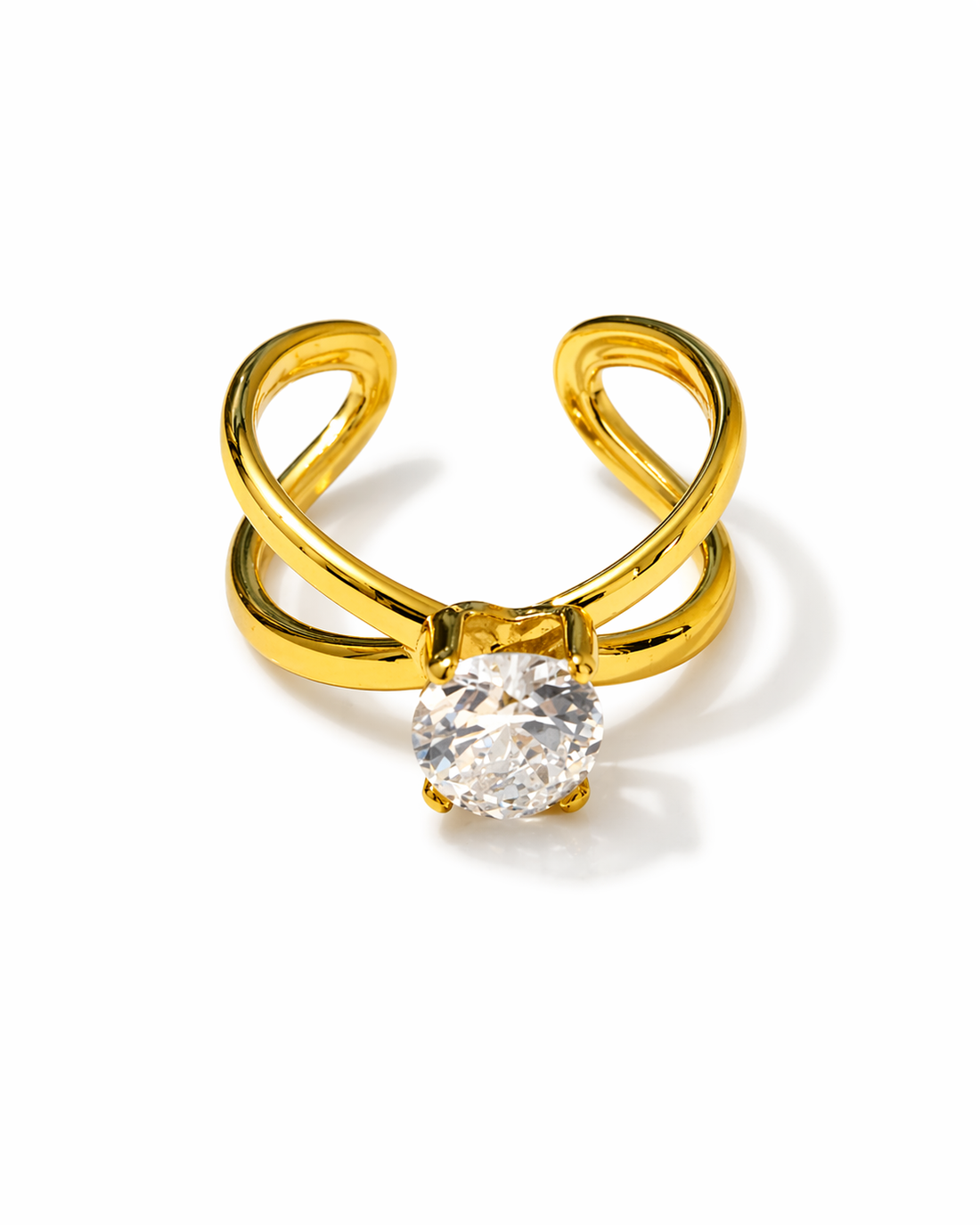 Luvia Heart Crystal Minimal Ring