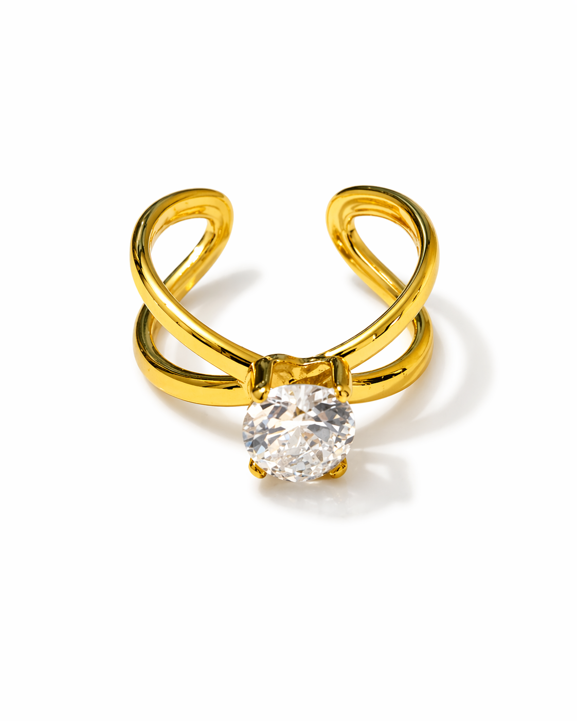 Luvia Heart Crystal Minimal Ring