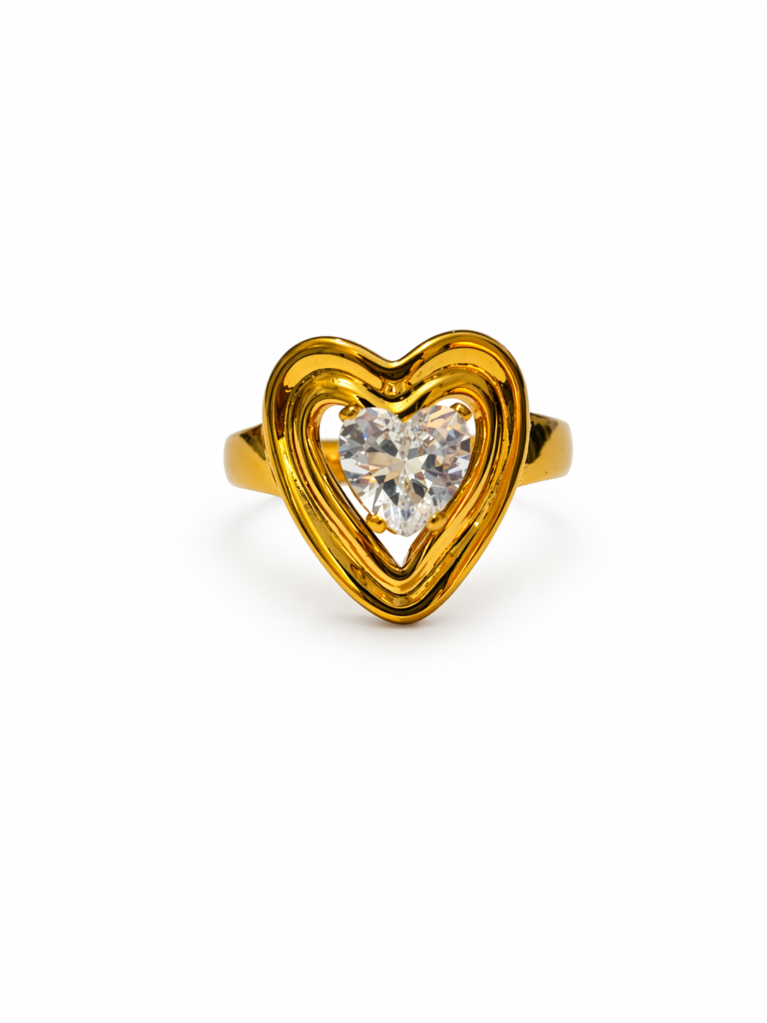 Valora Heart Crystal Frame Ring