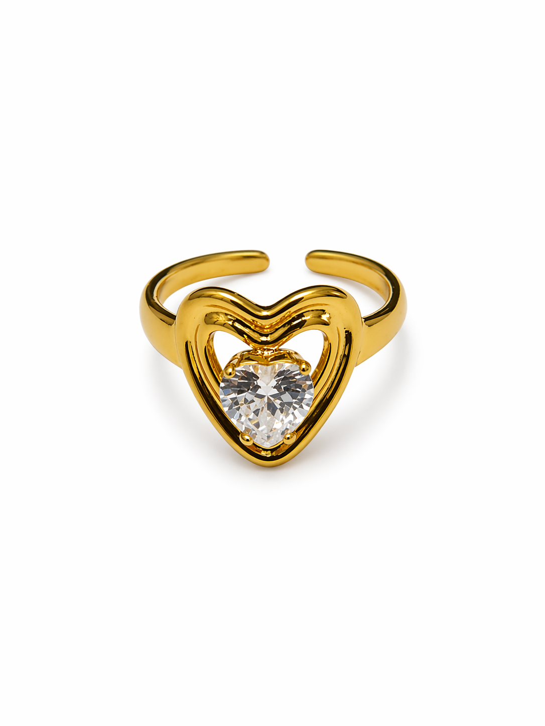 Valora Heart Crystal Frame Ring