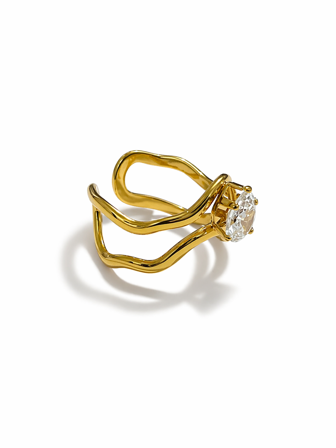 Nerina Crystal Curve Minimal Ring