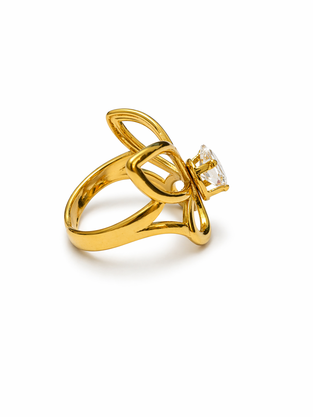 Eloria Butterfly Crystal Statement Ring