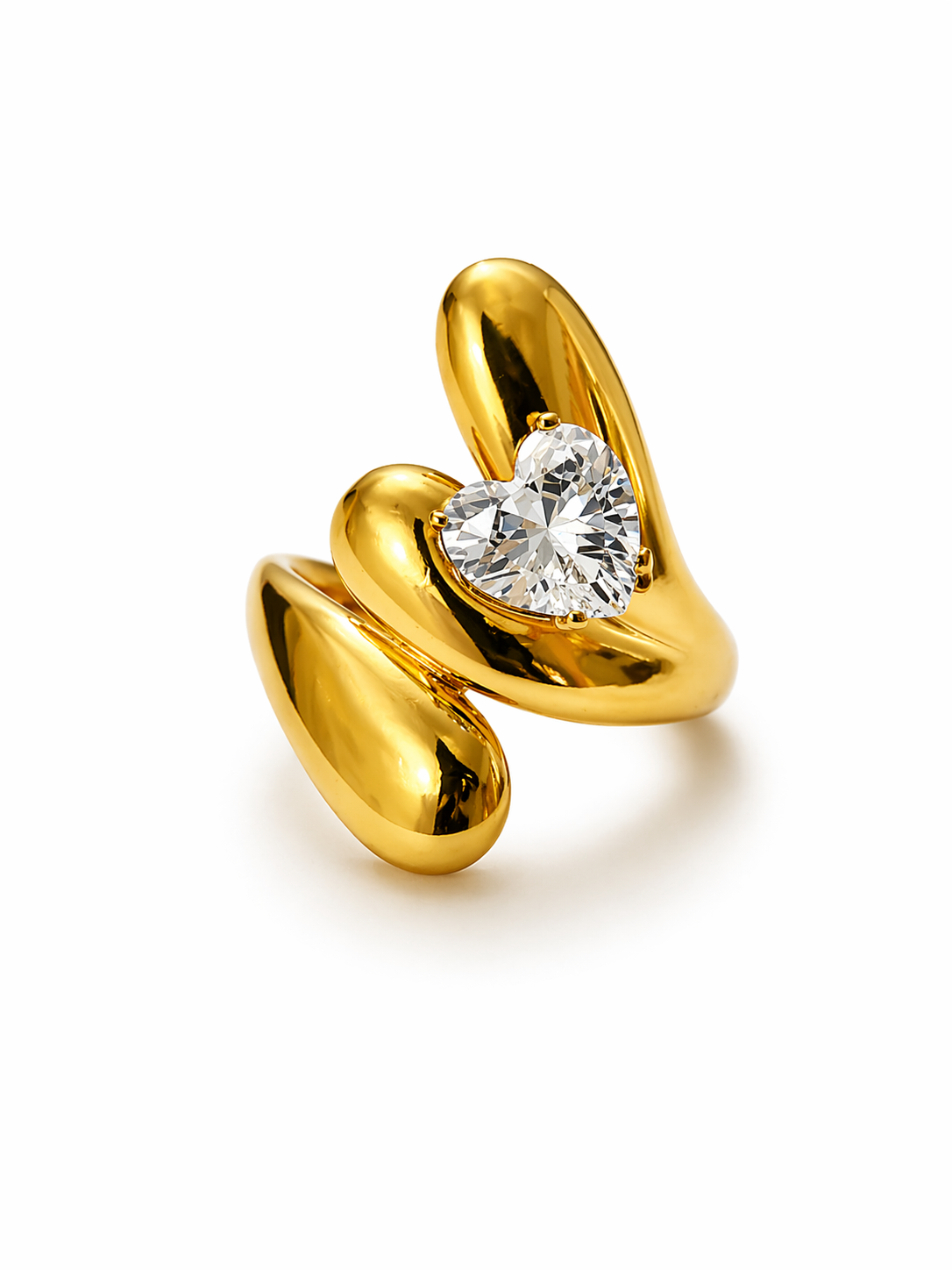 Aurelia Heart Sculpted Statement Ring