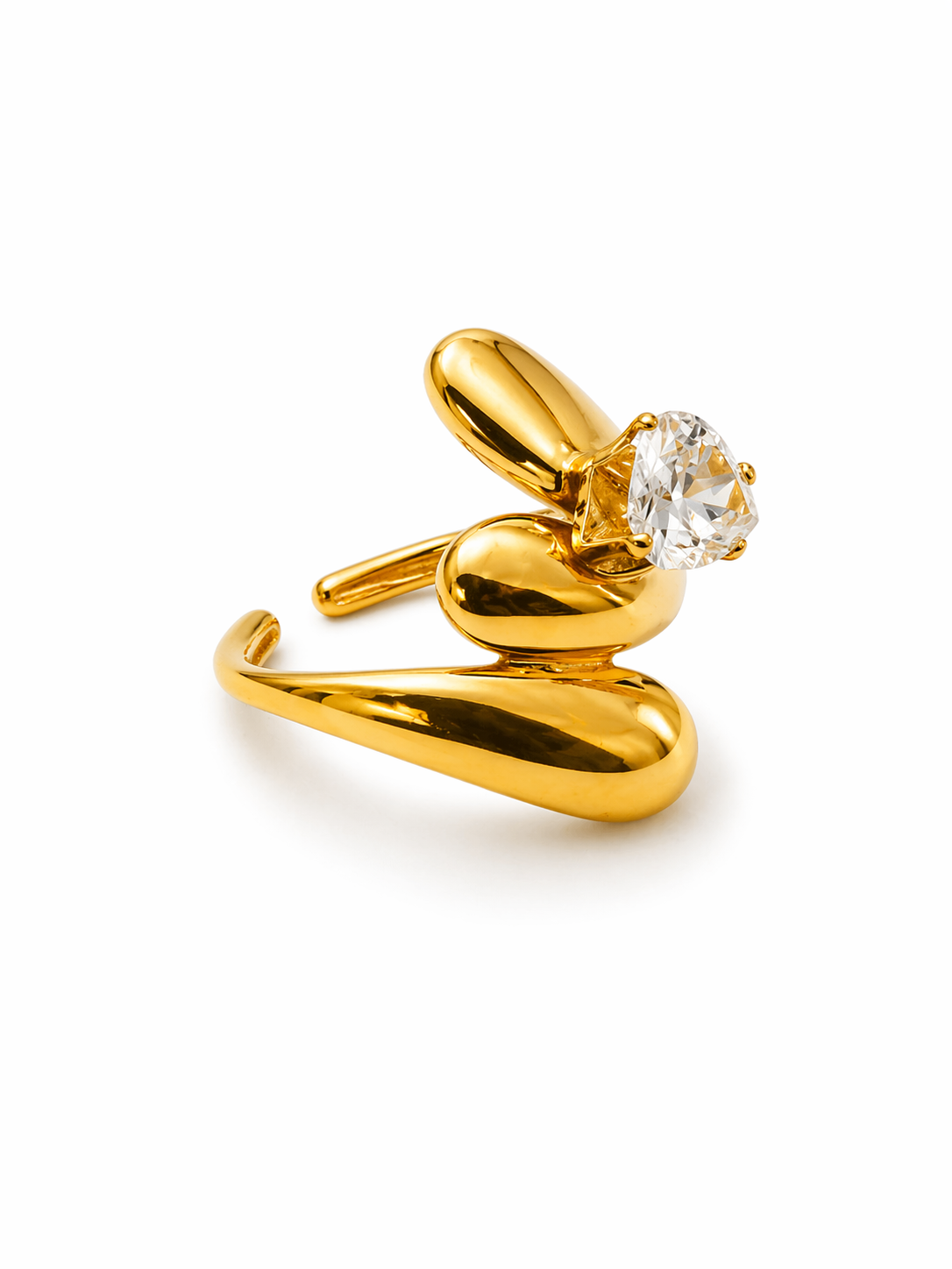 Aurelia Heart Sculpted Statement Ring