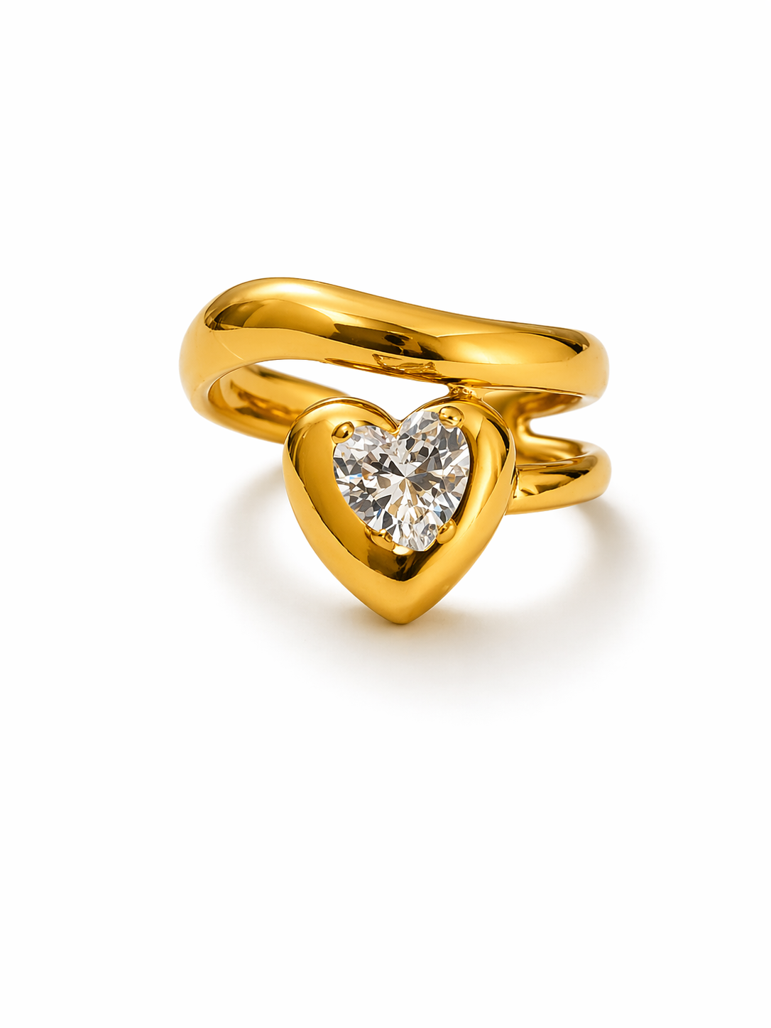 Amoura Heart Crystal Luxe Ring