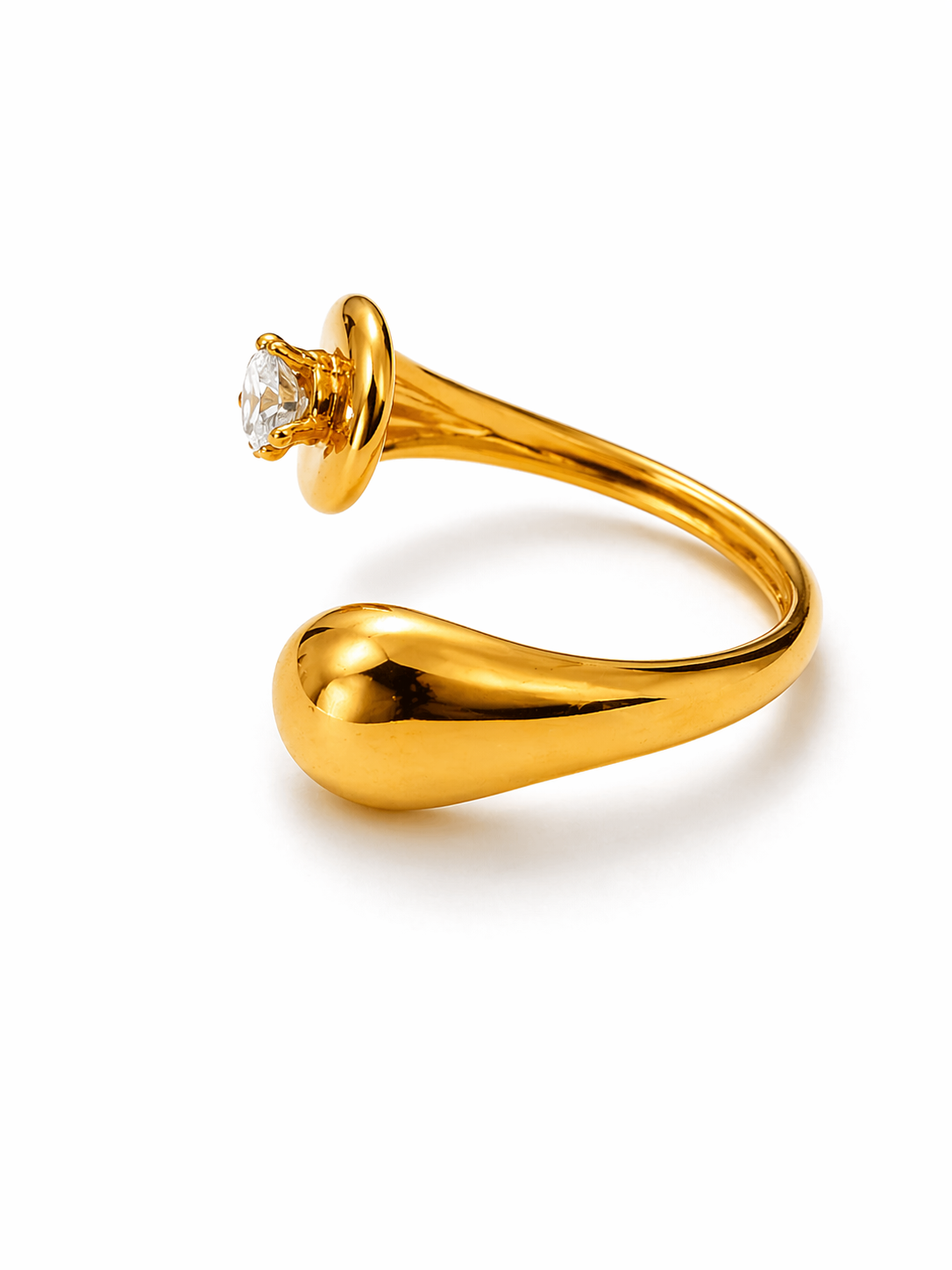 Diora Teardrop Crystal Minimal Ring