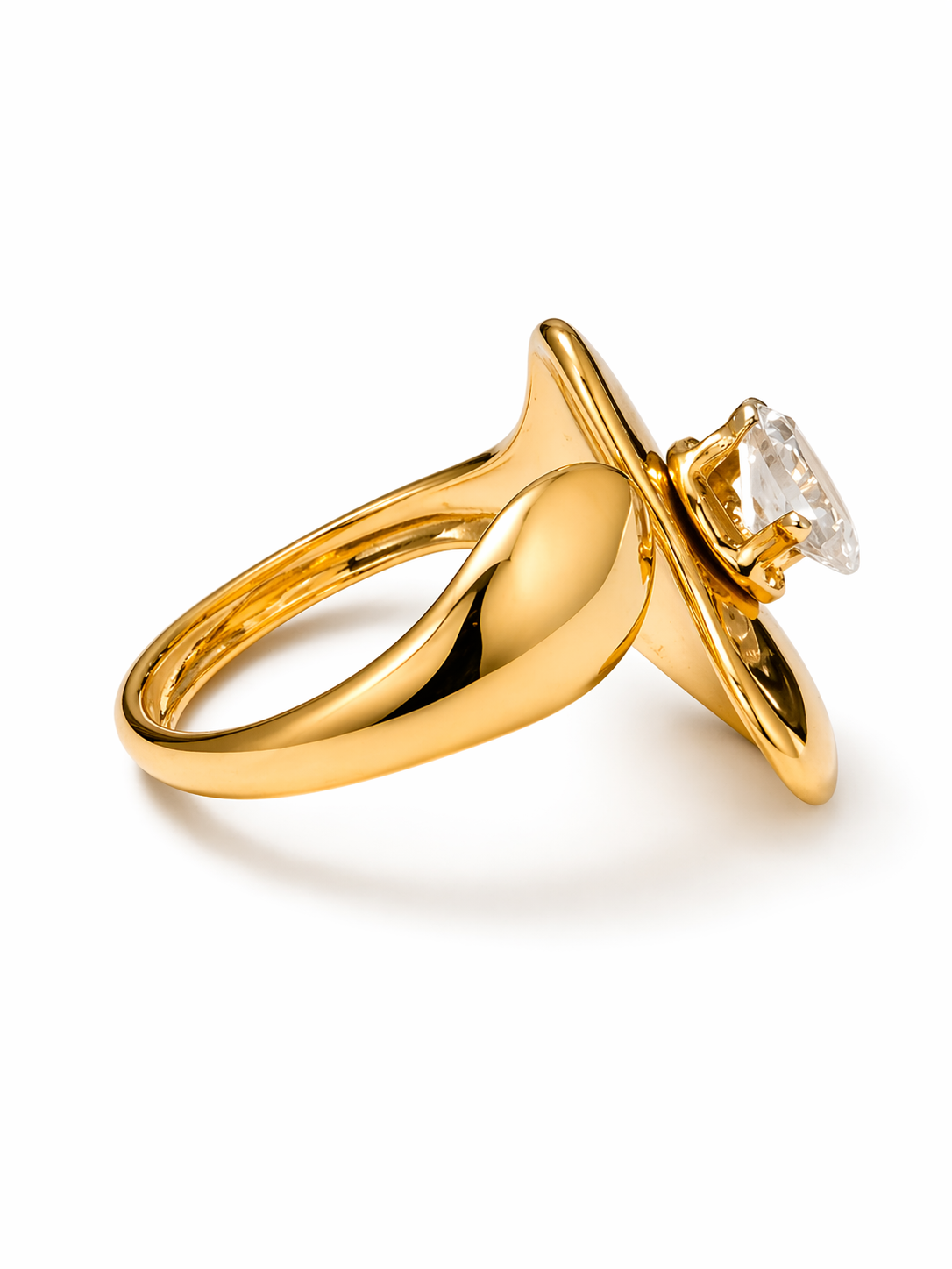 Veloura Oval Crystal Sculpted Ring
