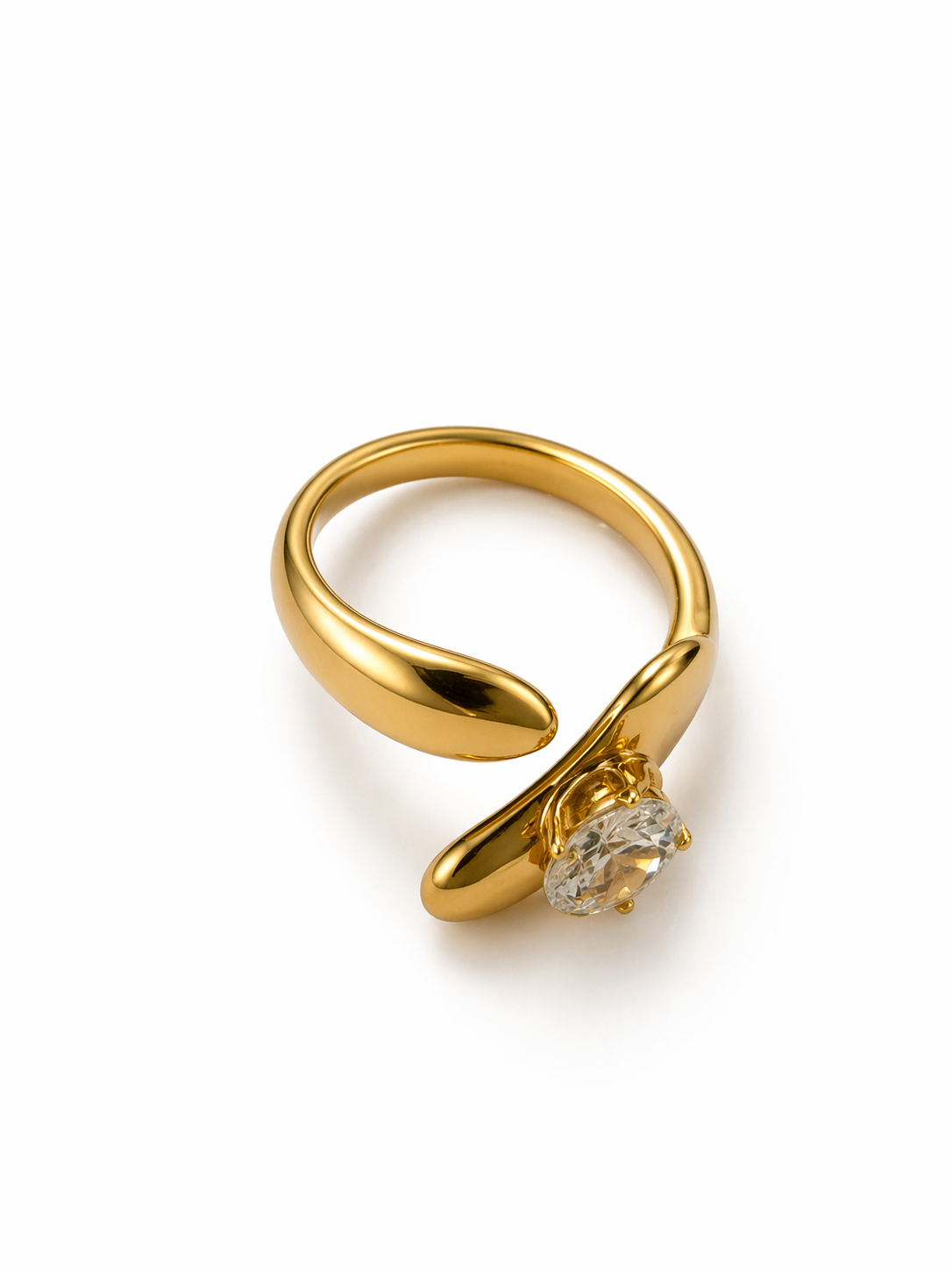 Veloura Oval Crystal Sculpted Ring