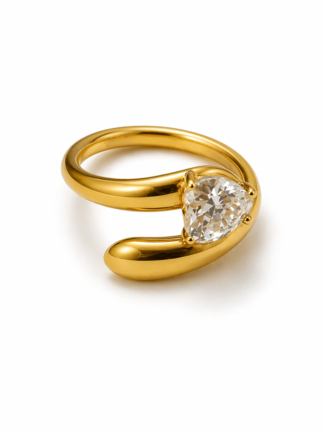 Twirl Glow Solitaire Ring
