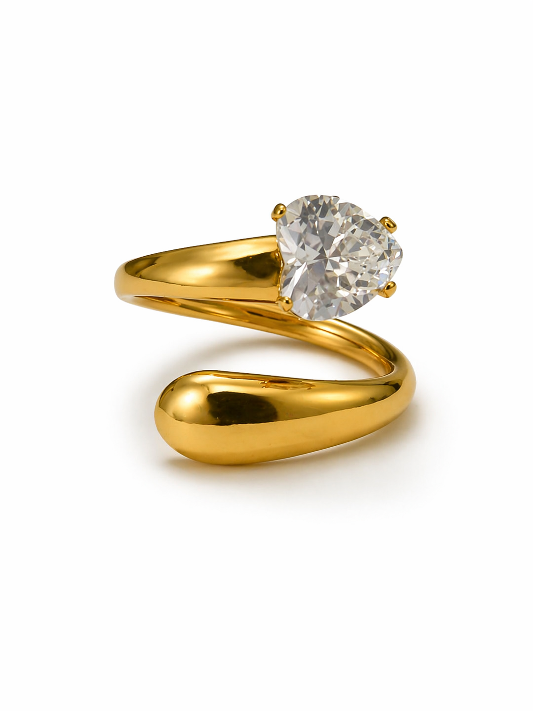 Twirl Glow Solitaire Ring