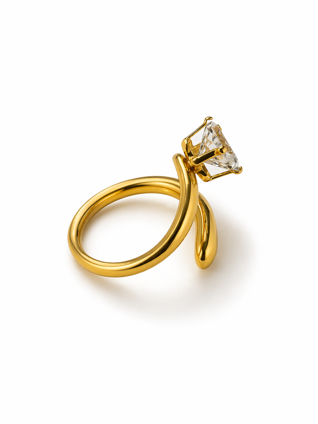 Twirl Glow Solitaire Ring