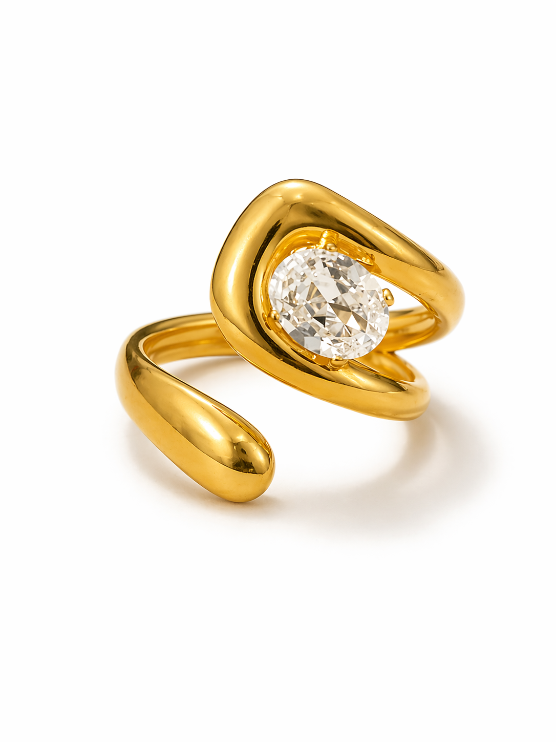 Luxe Flow Oval Wrap Ring