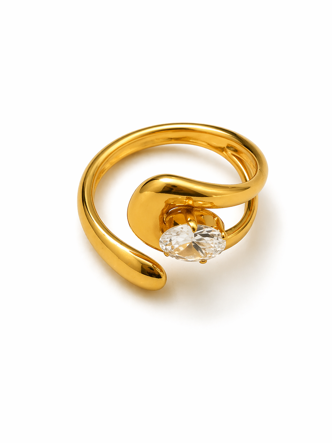 Luxe Flow Oval Wrap Ring
