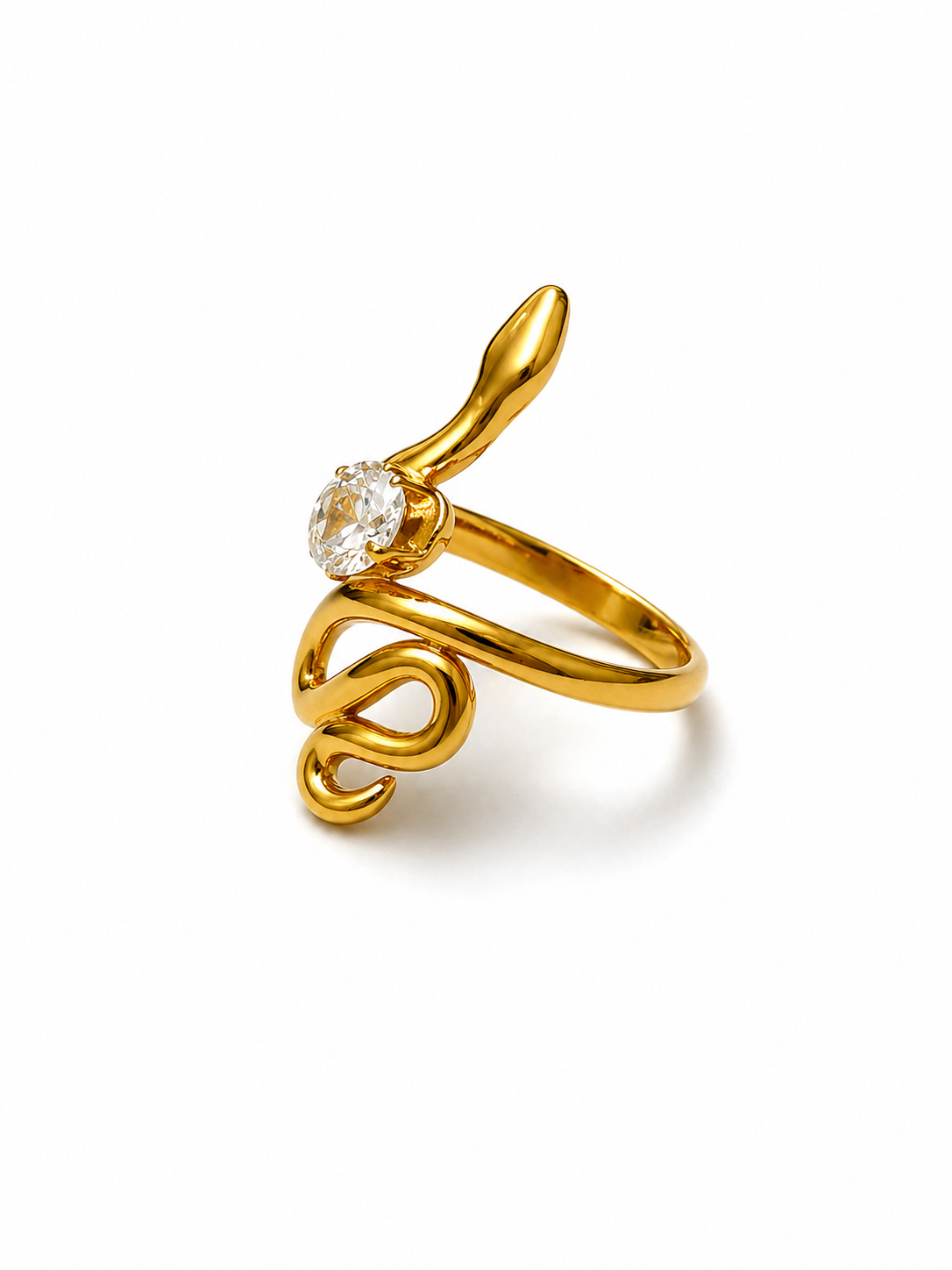 Serpentine Glow Statement Ring