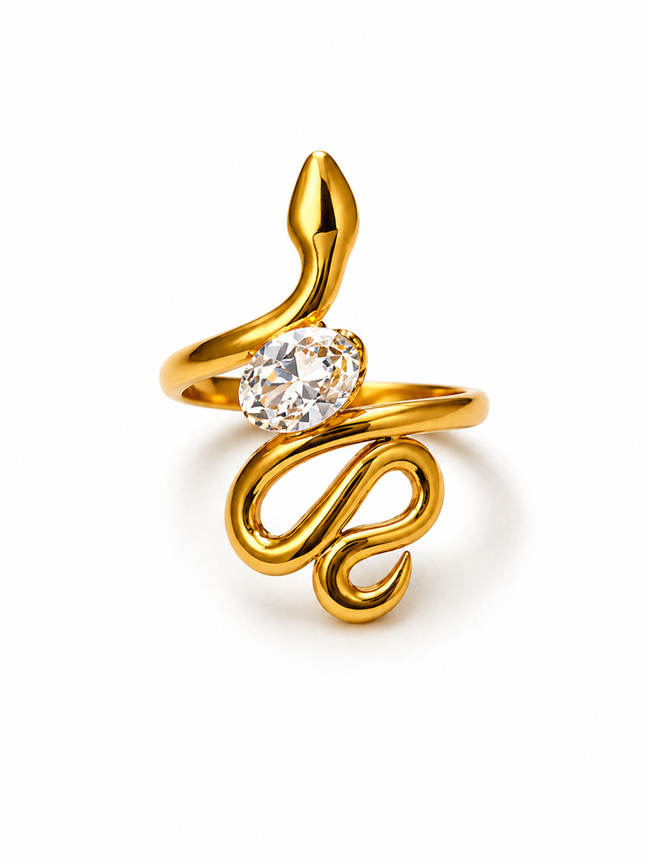 Serpentine Glow Statement Ring