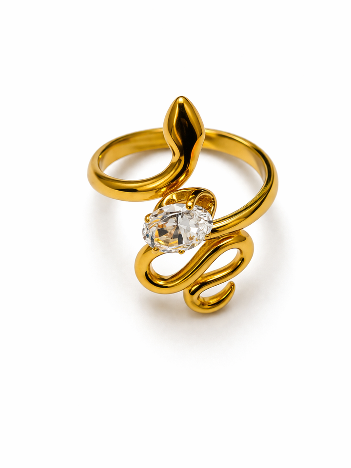 Serpentine Glow Statement Ring